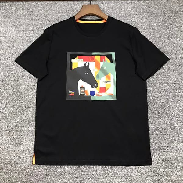 送料無料エルメス エトリエ・アン・フラグモン Tシャツ n級品2色 erq63641